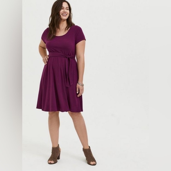 Torrid Mini Jersey Tie-Front Skater
Dress - Picture 2 of 7